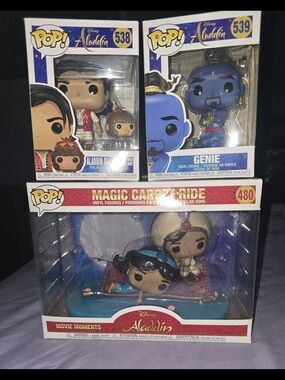 Funko Pop! Disney Aladdin Vinyl Figures & Magic Carpet Ride Set